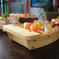 Pine Wooden Sushi Boat