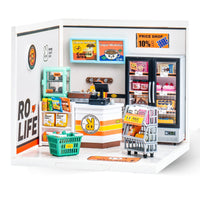 Rolife Super Store Kits Plastic Building Toys For Xmas Gifts DIY Miniature House