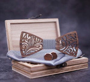 Wooden bow tie