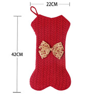 Christmas Decorations Knitting Wool Hanging Gift Bag