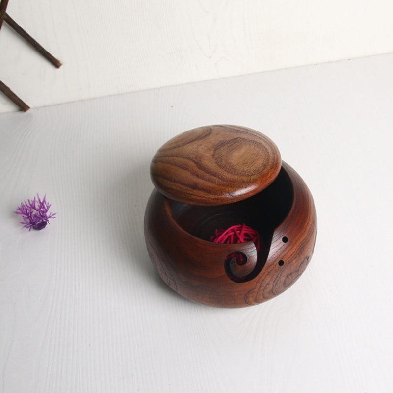 Handmade Wooden Yarn Bowl