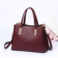 Solid leather middle aged mother bag