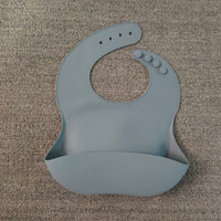 Soft Waterproof Silicone Baby Bib with Food Catcher