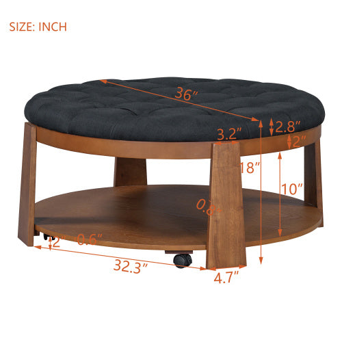 Round Footstool Coffee Table