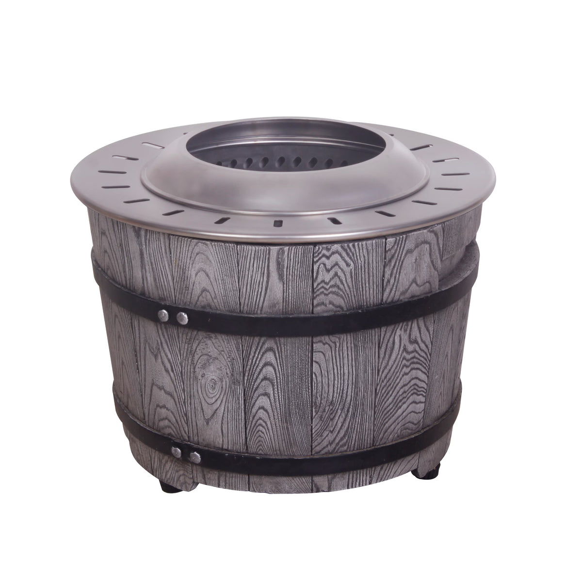 Smokeless Firepit With Wood Pellet Twig Wood As The Fuel, Wood Look