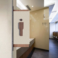 Solid Wood Men's And Women's Bathroom Signs Wooden Bathroom Signs