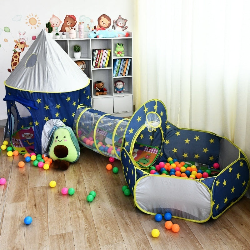 Children's Tent Game House Shooting Ball Pool Tunnel Kids' Playhouse Game House