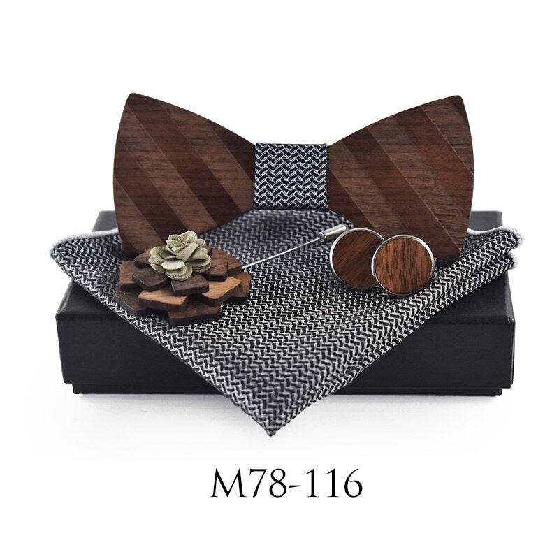 Wooden bow tie bow