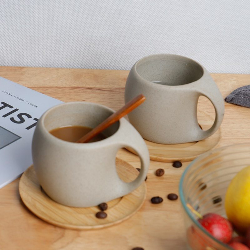 Simple Personalized Ceramic Mug With Handle