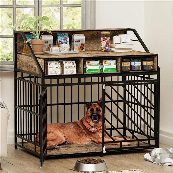 43.3 Inch Dog Cage Furniture For Large Dogs