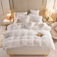 Plush Thickened Warm Mink Fur Four-piece Set