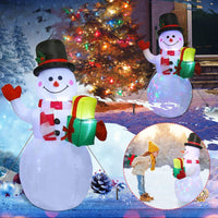 Christmas LED Lights Glowing Santa Tree Snowman Inflatable Doll Outdoor Yard Garden Decor