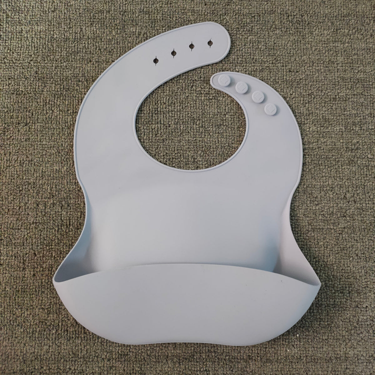 Soft Waterproof Silicone Baby Bib with Food Catcher