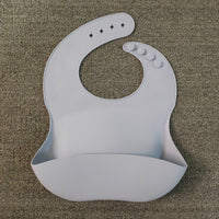 Soft Waterproof Silicone Baby Bib with Food Catcher