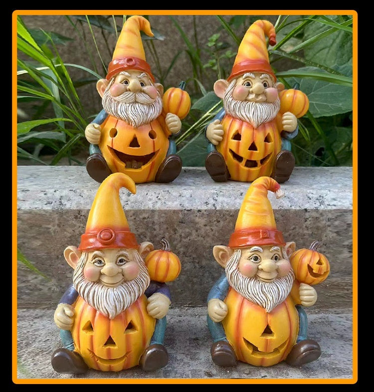 New Halloween Pumpkin Old Man Gnomes