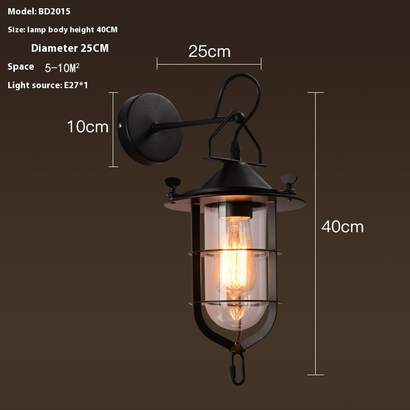 Retro Industrial Style Wall Lamp, Iron Nostalgic