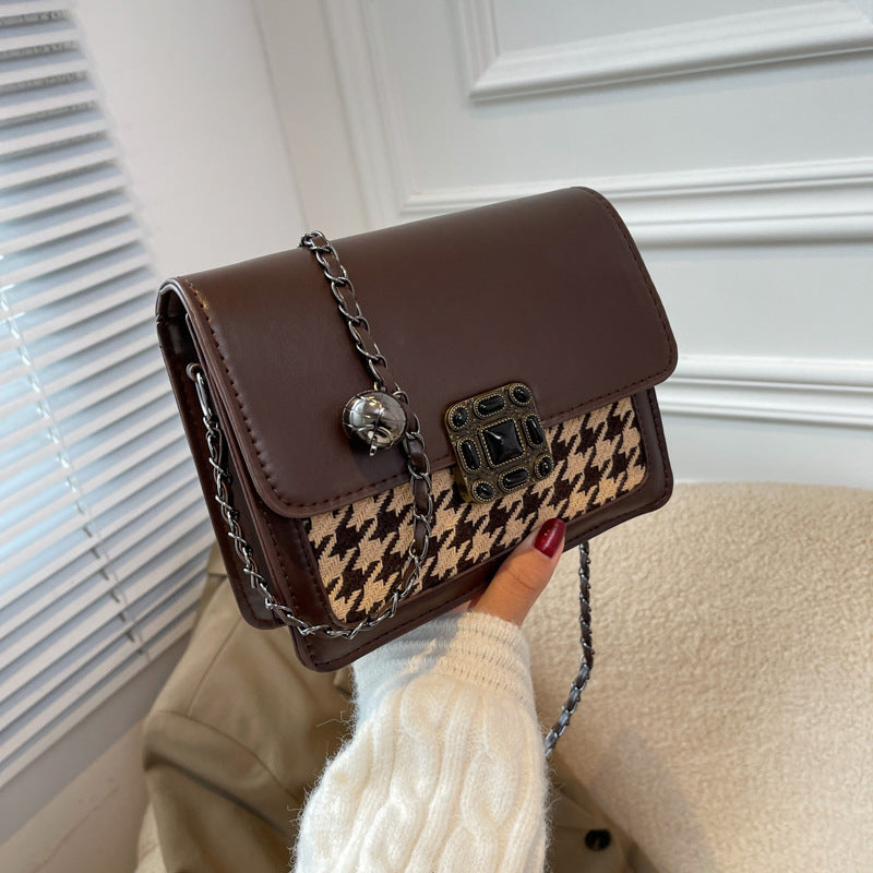 Diagonal Small Bag Autumn And Winter Leisure Plaid