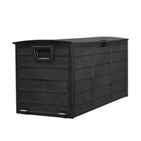 Pure Black Courtyard Storage Box With Two Wheels