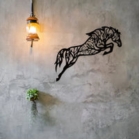 Geometric Metal Horse Wall Art