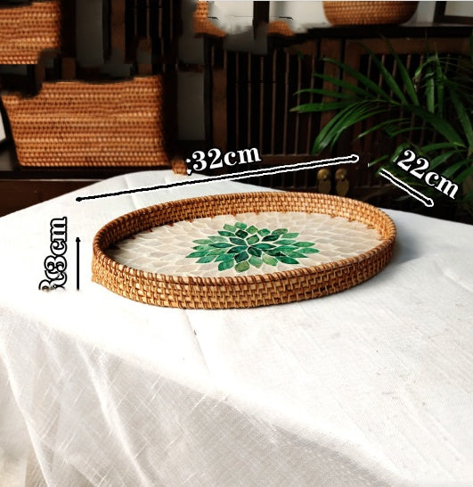 Rattan Shell Tray