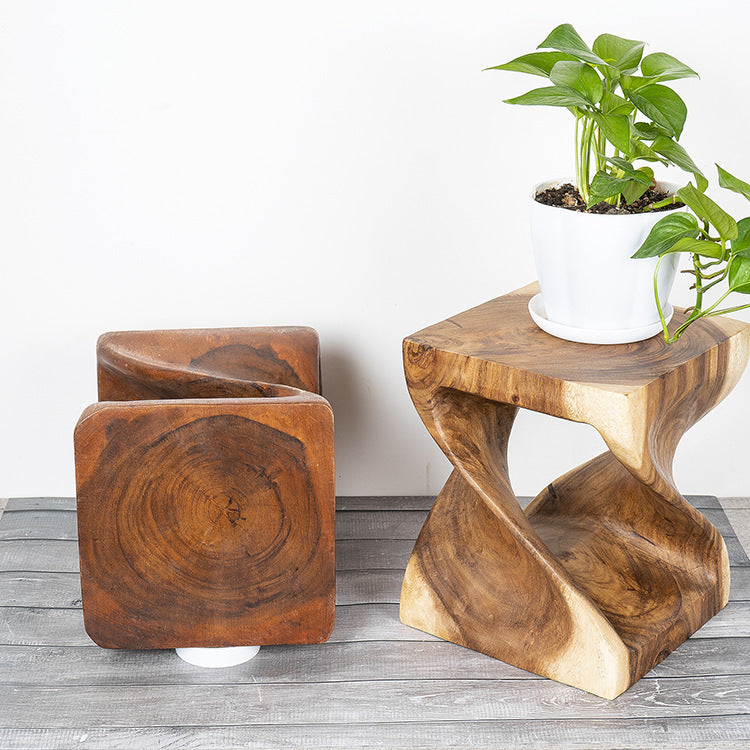 Small Square Stool Wooden Pier