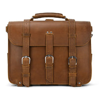 Retro Travel Bag Men's Crazy Horse Leather Briefcase Bag