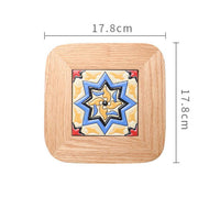 Pastoral Style Dining Table Anti-scalding Wooden Mat