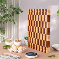 Wooden Chessboard Grid Cutting Board Chopping Board