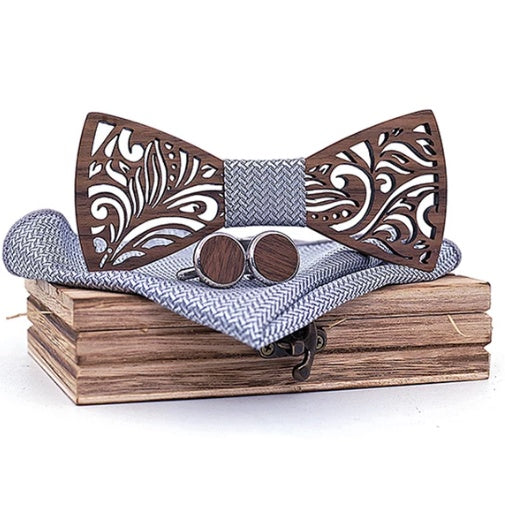 Wooden bow tie