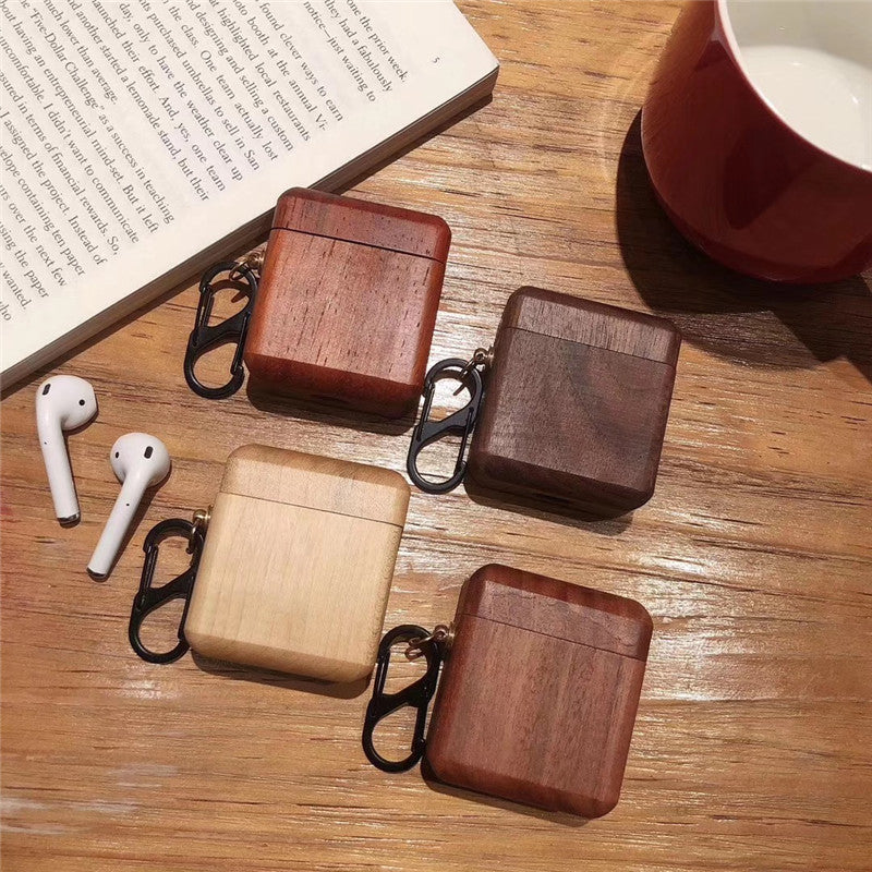 Compatible with Airpods 2nd Generation Wooden Earphone Shell With Charging Port