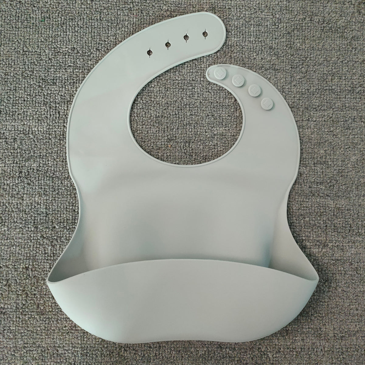 Soft Waterproof Silicone Baby Bib with Food Catcher