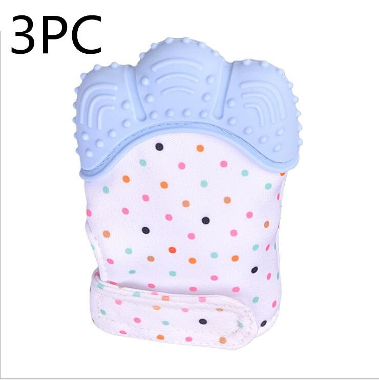 Baby teether baby anti-bite silicone molar gloves children's