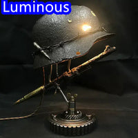 Helmet Lamp Resin Decoration Crafts