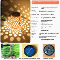 Outdoor Solar/USB Lantern Lights Waterproof