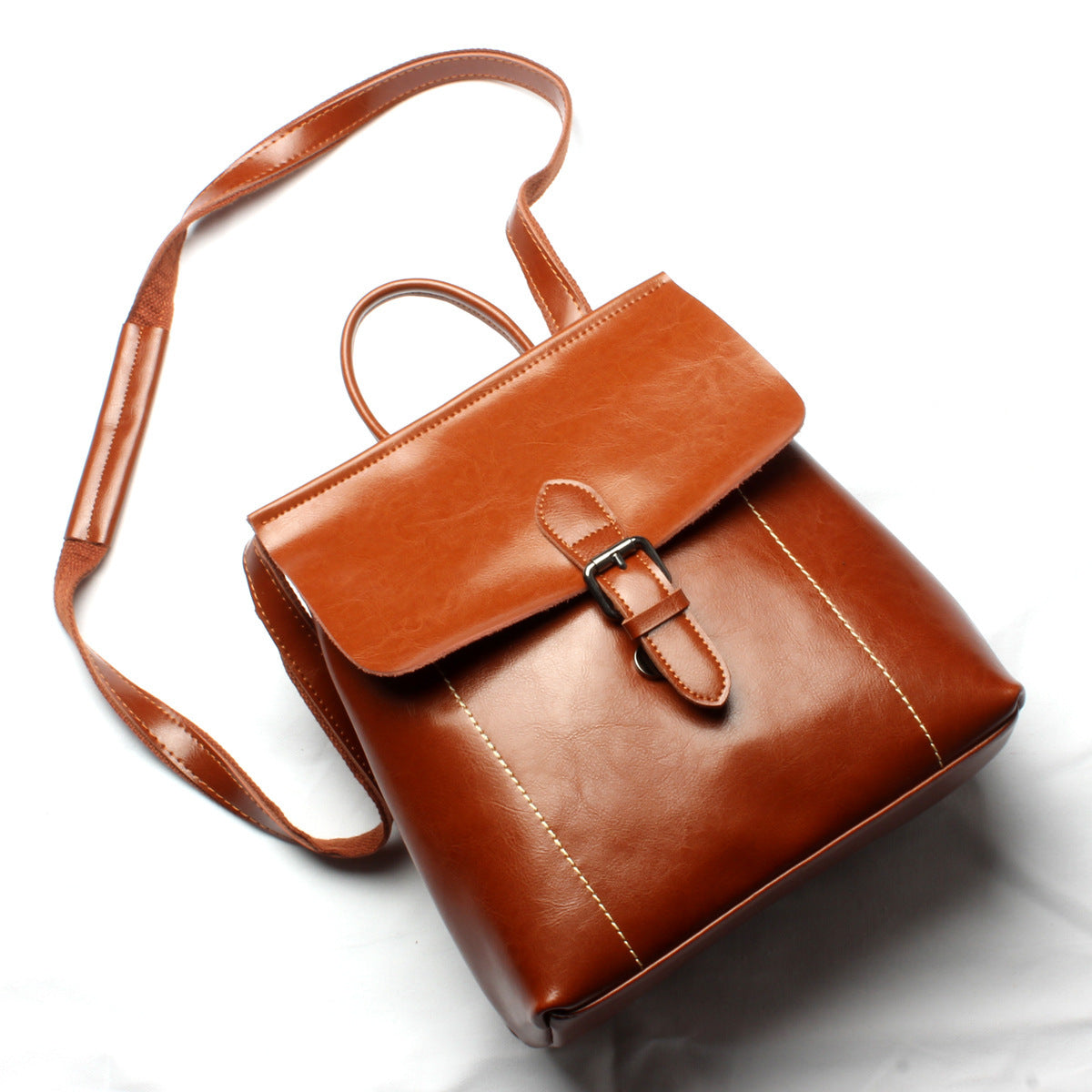 Oil wax leather handbag/backpack