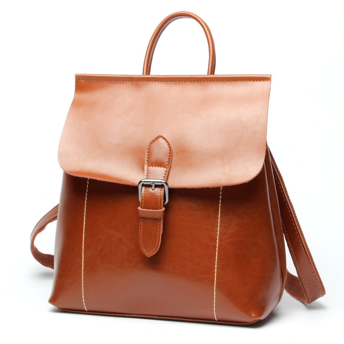 Oil wax leather handbag/backpack