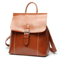 Oil wax leather handbag/backpack