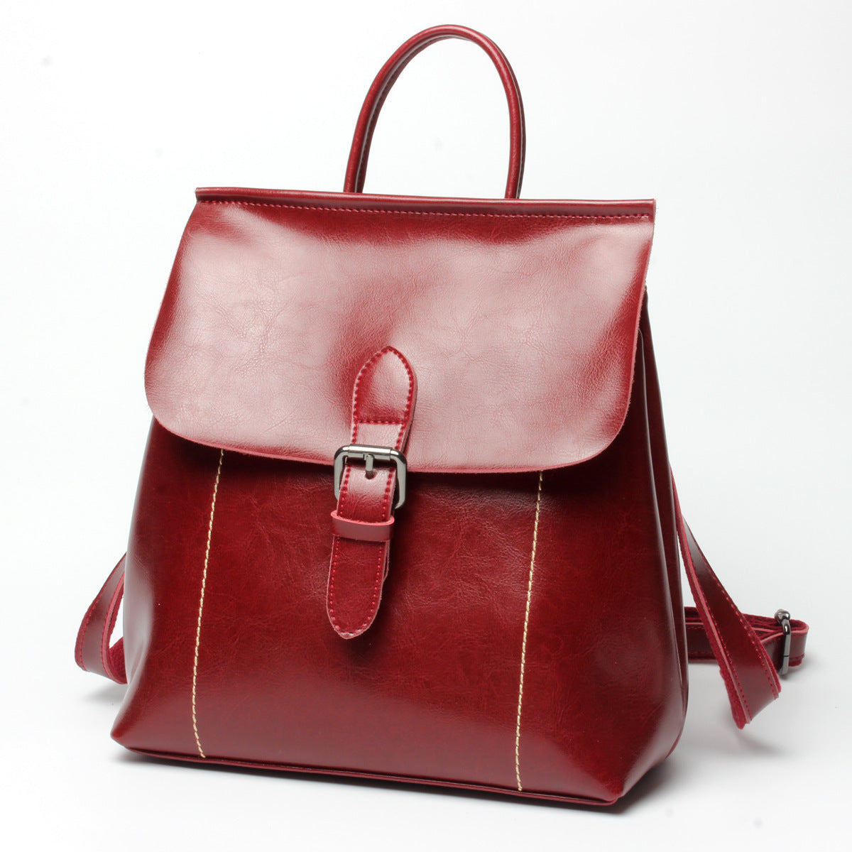 Oil wax leather handbag/backpack