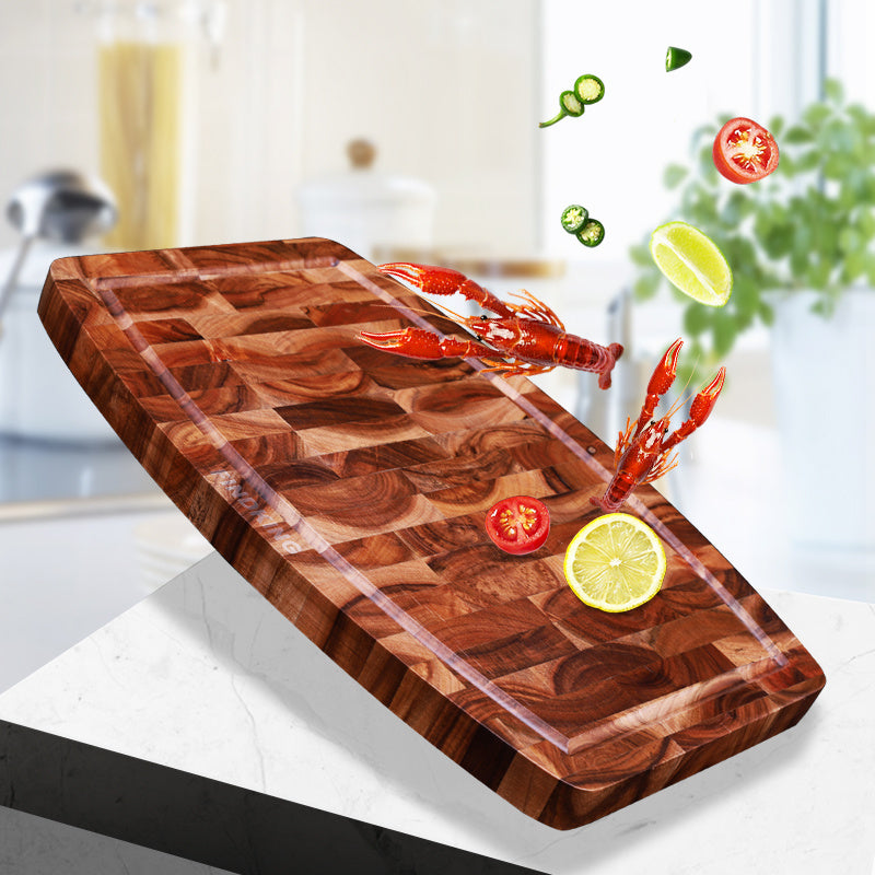 Household Kitchen Solid Wood Mold-proof Splicing Non-slip Cutting Board