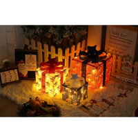 Christmas Light Box, LED Light Foldable Decoration Indoor And Outdoor, Christmas Light Box Gift Decoration Indoor And Outdoor Garden