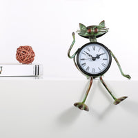 Vintage Distressed Kitten Clock Crafts Fashion