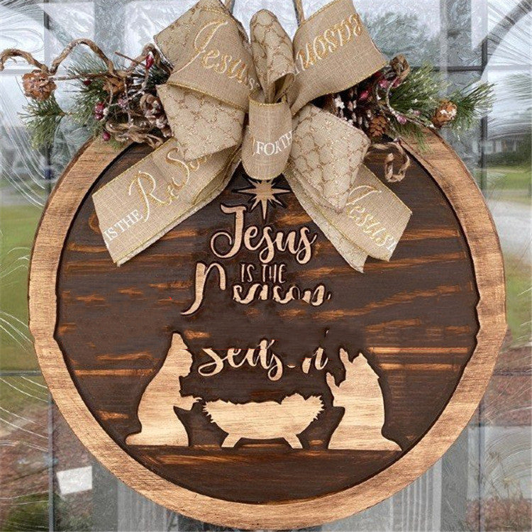 New Christmas Wreath Garden Decoration House Number