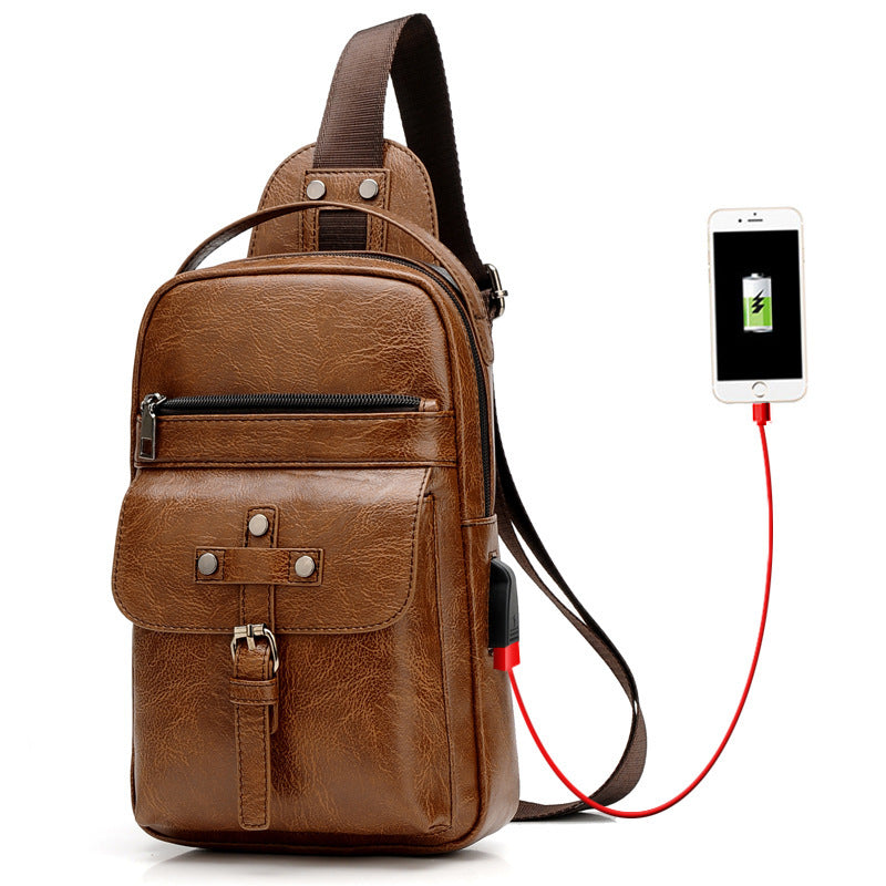 Explosive Chest Bag Men's Shoulder Messenger  Fashion Casual