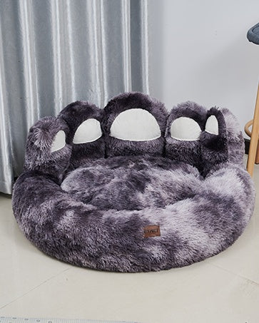 Bear Paw Shape House  With Removable Washable Bed Mat For Deep Sleeping - Keeping Warm