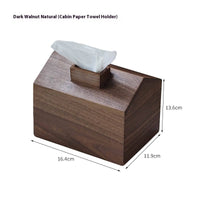 Wooden Cabin Tissue Box