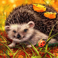 Diamond Embroidery Hedgehog Rhinestone Art  Decorations