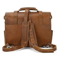 Retro Travel Bag Men's Crazy Horse Leather Briefcase Bag