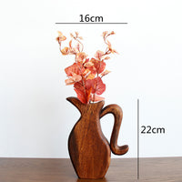 Creative Living Room Solid Wood Vase Countertop Ornaments