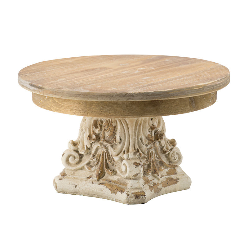 Old Column Carved Cake Stand