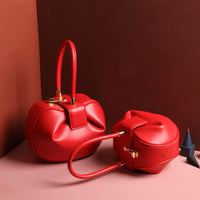 Leather fashion dumplings handbag